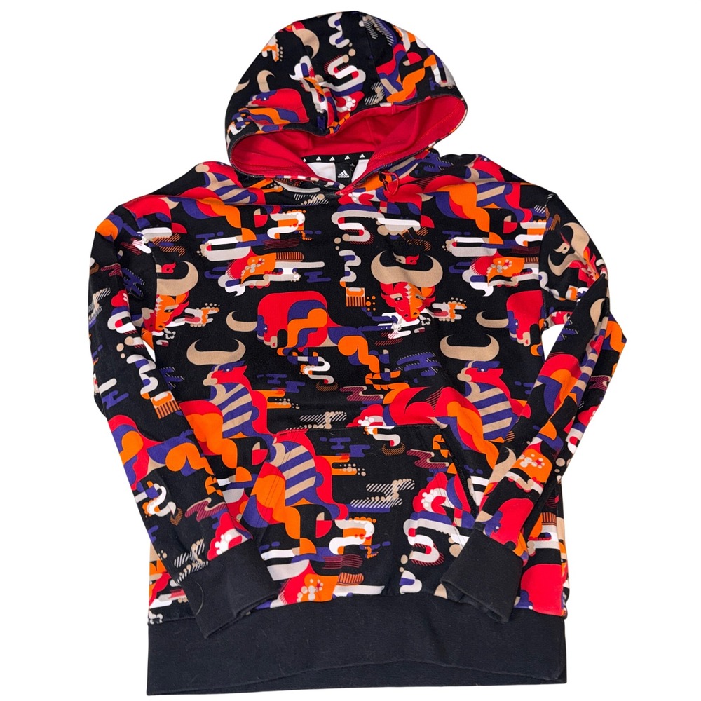 Adidas Lunar New Year All Over Print Hoodie Sweatshirt CNY GFX Size SMALL